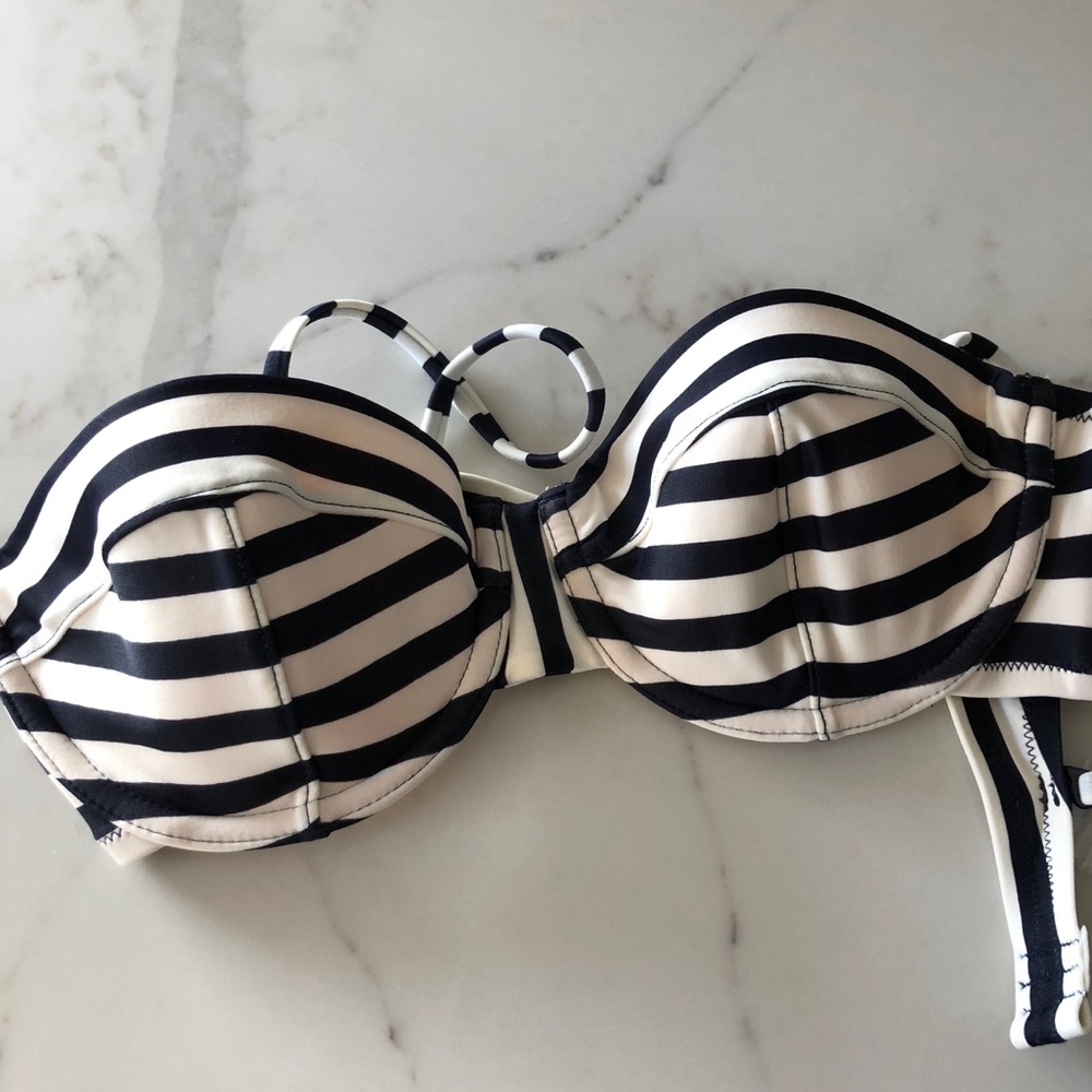 J. CREW striped bathing suit top